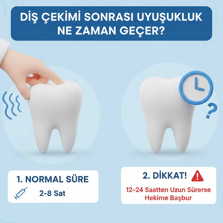 Diş Çekimi Sonrası Geçmeyen Uyuşukluk Neden Olur, Ne Zaman Geçer