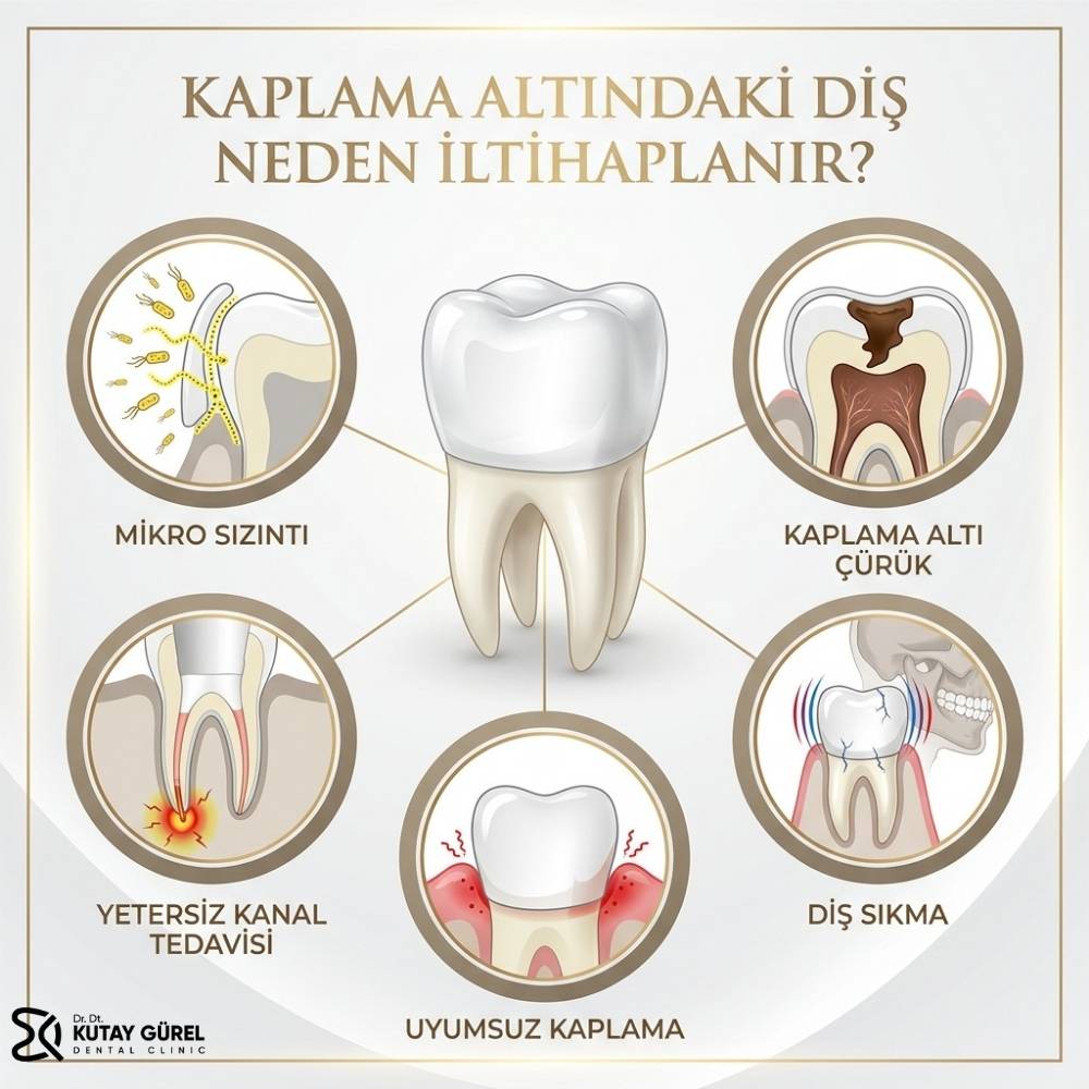 kaplama altındaki dişin iltihaplanması 