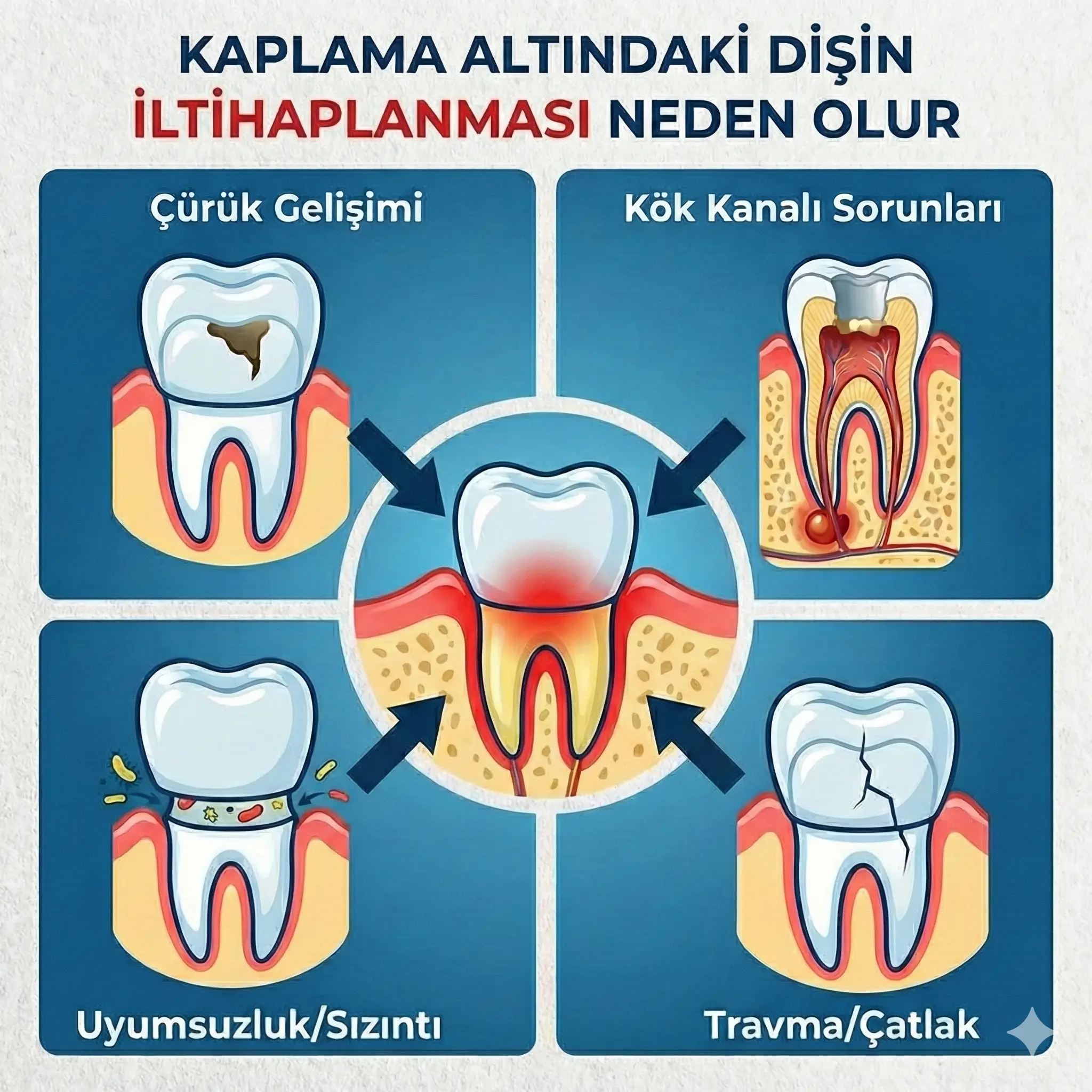 İzmir Çiğli En İyi Pediatrik Diş Hekimi Dr.Dt.Kutay Gürel Kaplama Altındaki Dişin İltihaplanması Neden Olur