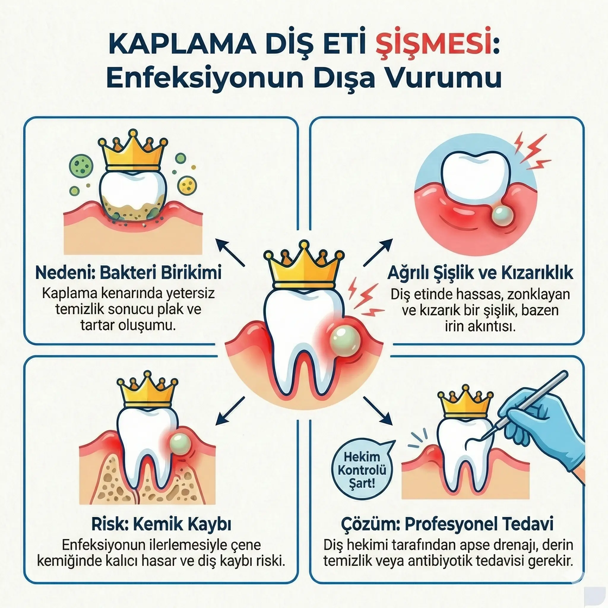 İzmir Çiğli En İyi Pediatrik Diş Hekimi Dr.Dt.Kutay Gürel Kaplama Diş Eti Şişmesi
