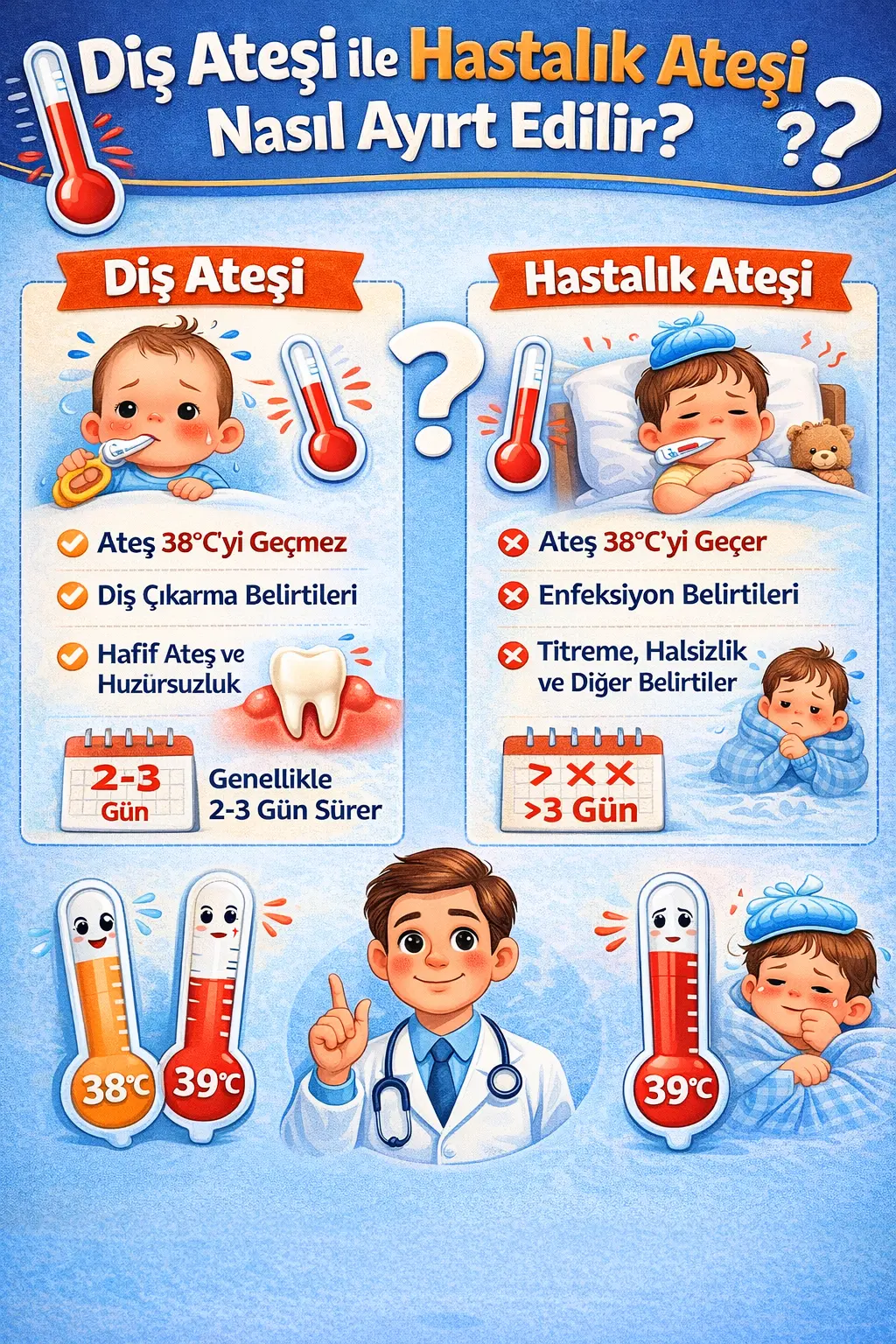 İzmir Çiğli'deki Dr. Dt. Kutay Gürel Diş Kliniği,Diş Ateşi ile Hastalık Ateşi Nasıl Ayırt Edilir